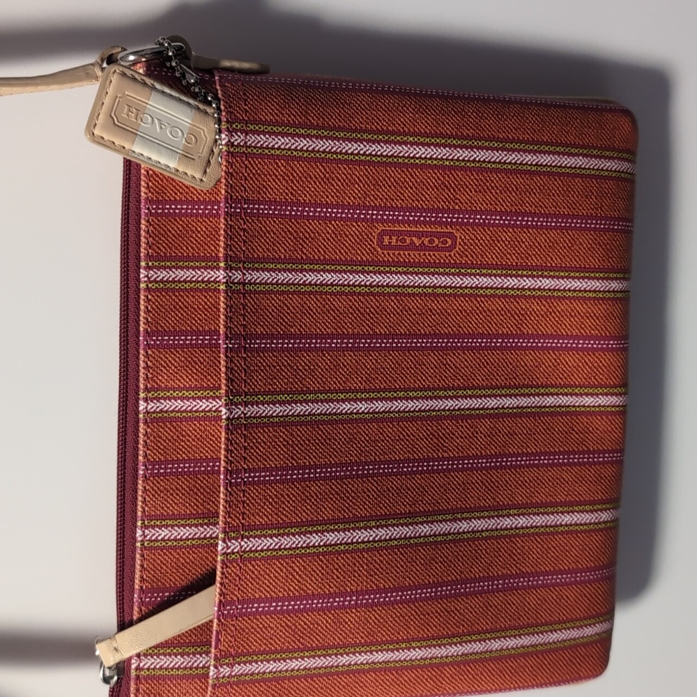 Coach Striped Orange Crossbody Bag